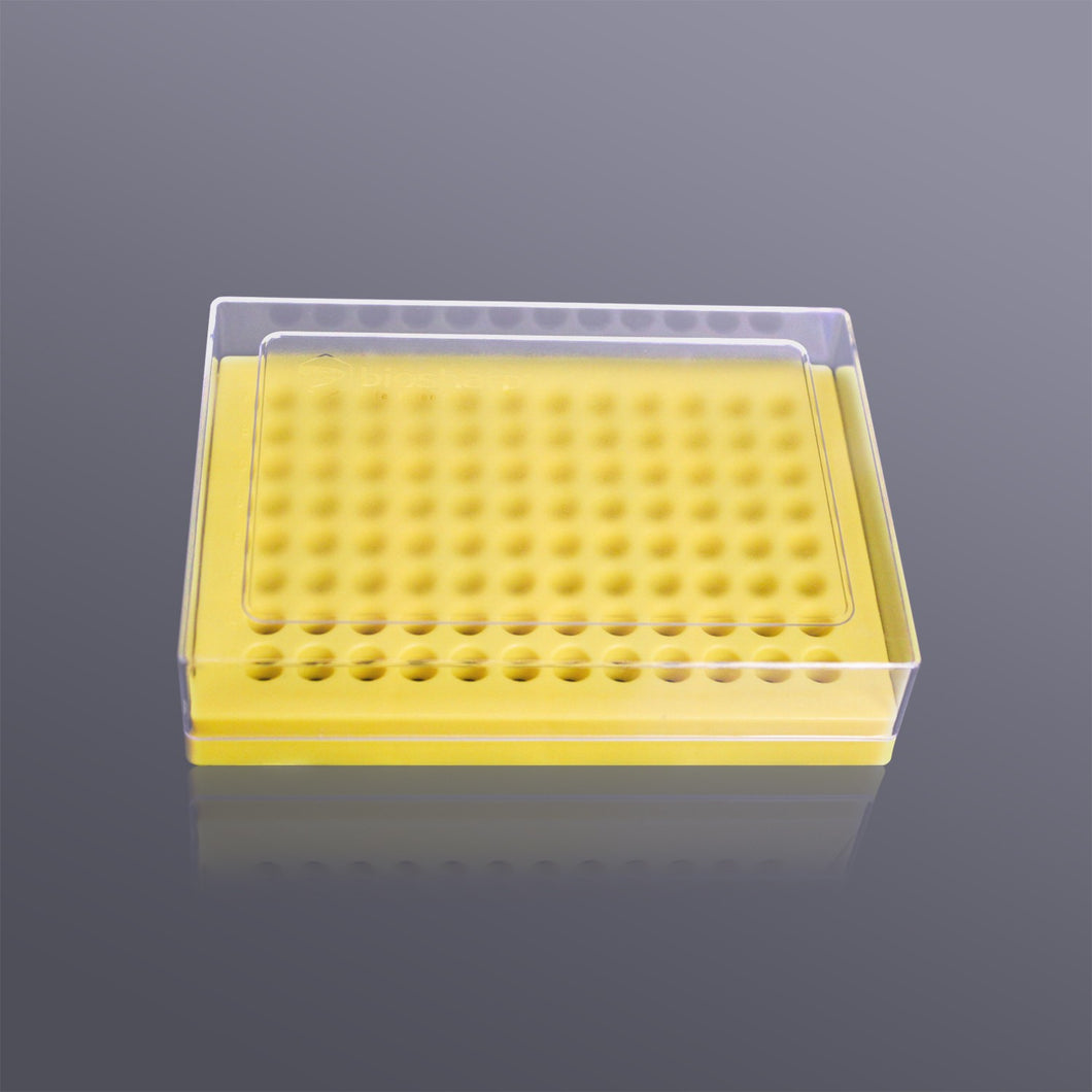 PCR tube racks-Choice of yellow,  grey, blue, black, orange	colors